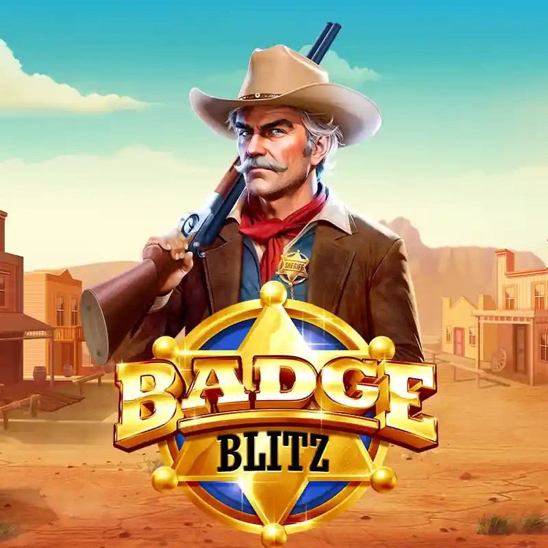 Badge Blitz slot visual from Pragmatic Play available on wildrobins-casino.com